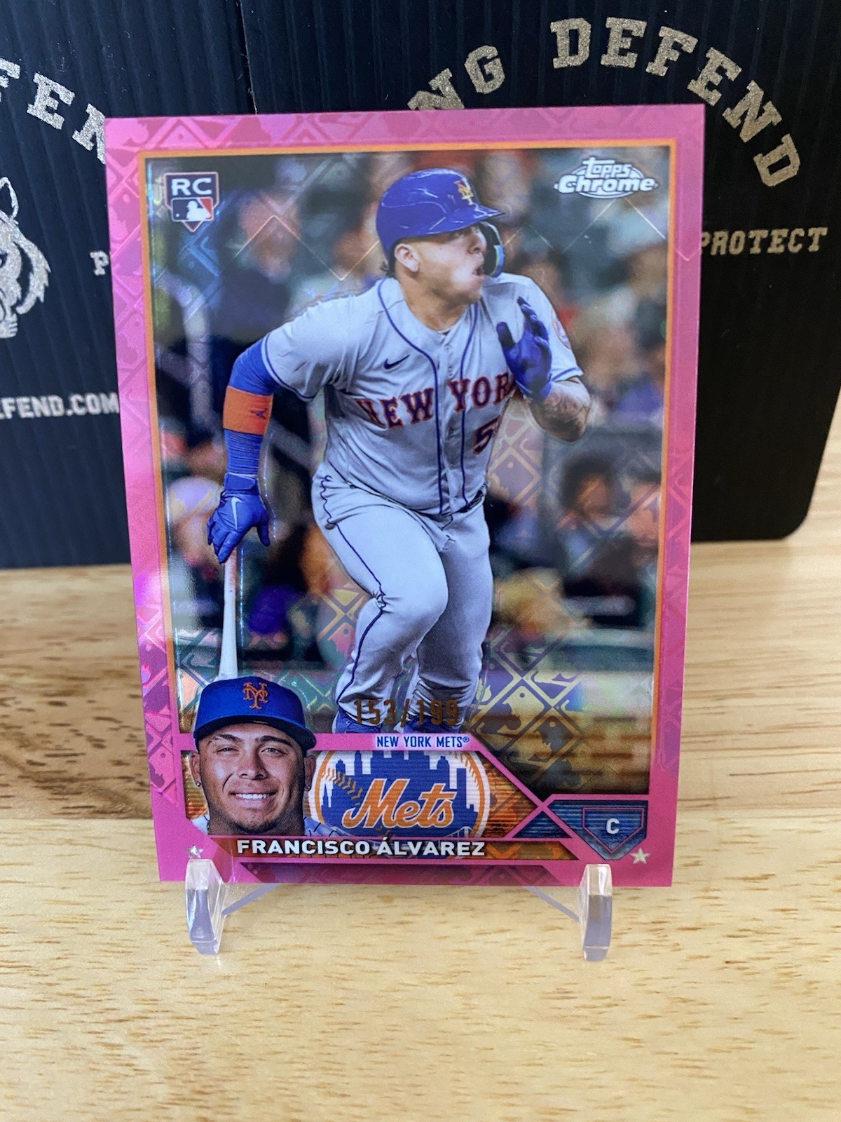 2023 Topps Chrome FRANCISCO ALVAREZ Pink Refractor Logofractor RC Rookie #d/199