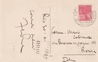 Postcard Signed by Francesco De Pinedo WW1 Veteran Italian  Pilot, later Navy.