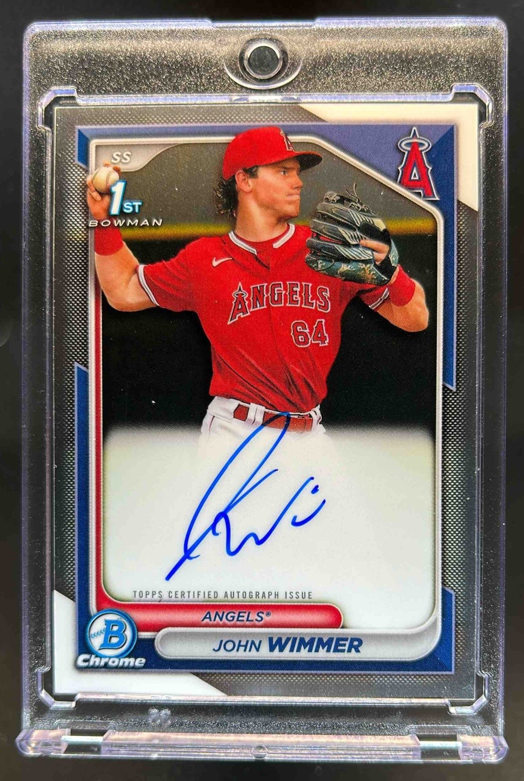 2024 Bowman John Wimmer Chrome Auto 1st #CPA-JW Angels