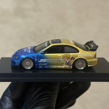 Hot Wheels Honda Civic 1:64 Custom Metal Diecast Car Spoon Livery w/ Case