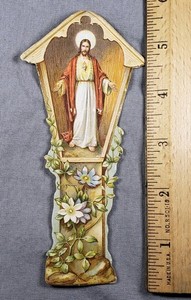 Vintage Holy Prayer Card Stand Jesus Beautiful Religious Christian Gift C17