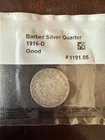 1916-D Barber Quarter Good Condition Littleton Coin Co. issued