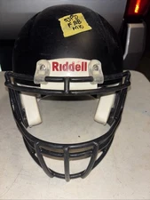 Riddell Speed Medium Football Helmet (Flat Black W/ Black Face Mask)