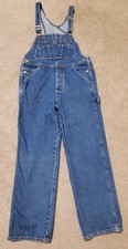 Old Navy Size 12 Youth Denim Overalls Hip to Hip 17" Inseam 27" Buttonfly #0353