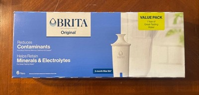 Brita Water Pitcher Filters 6 Pack Genuine OEM #0B03 Standard - New in Box
