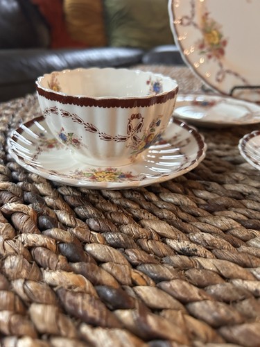 8 Piece Pl. setting “ Husk“ Copeland plate, bread plate, tea, coffee cup,desert - Picture 5 of 21