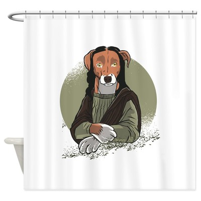 CafePress Mona Lisa Dog Decorative Fabric Shower Curtain (69''x70'') (722928924)
