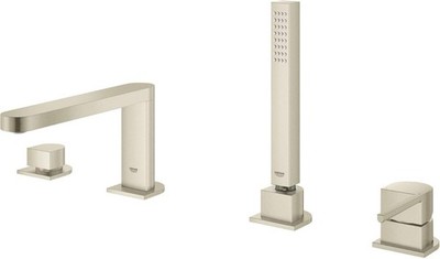 GROHE Plus Four-Hole Bathtub Faucet with Handshower, 4-Loch Batterie