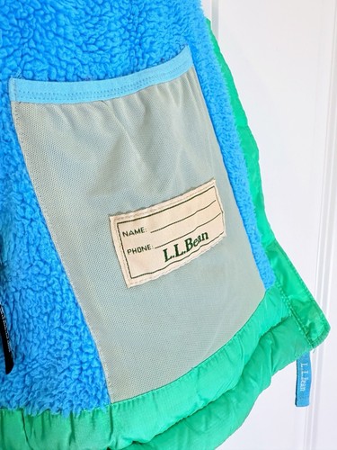LL Bean Kids DownTek Jacket Youth Size L6X/7 Hooded Teal Water Resistant Warm - Picture 9 of 9