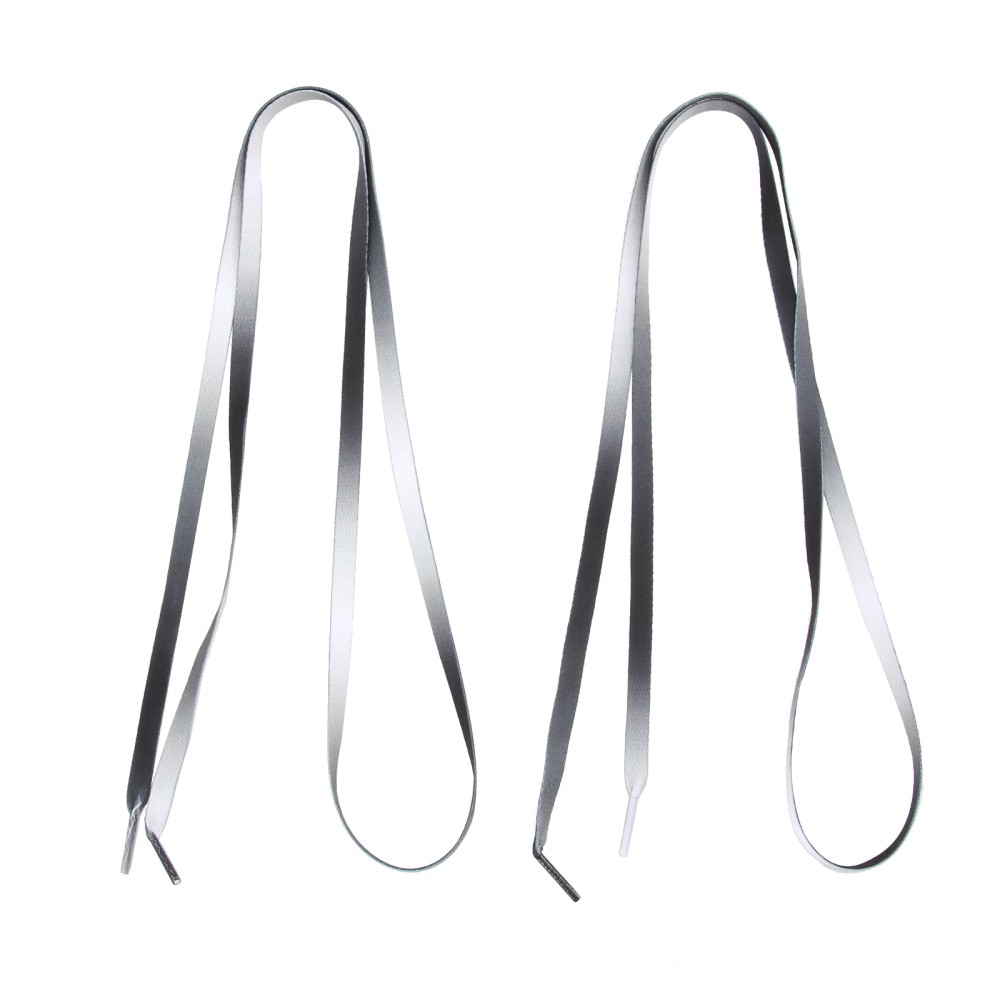 APL 1 Paio Lacci Sneakers Elastici Universali Nero Motivo Sfumato Lacci Piatti