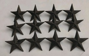 12 Star Nails LARGE 3 1/2" Inch Raw Tacks Rustic Western Clavo Flag Cast Iron