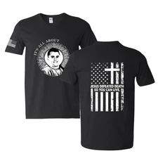 Charlie Kirk It's All About Jesus Mens Standard V-Neck Tee