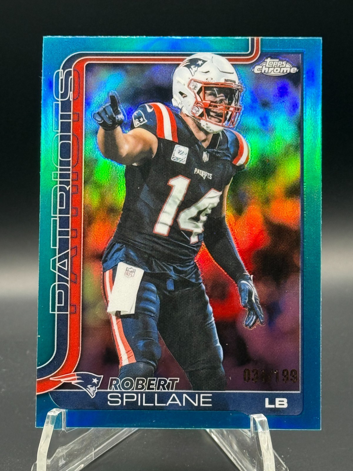 2025 Topps Chrome Football ROBERT SPILLANE Aqua Refractor /199 #181