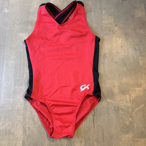 GK Turnanzug rot schwarz Gymnastik CL Kind großer süßer Rücken - Bild 1 von 7