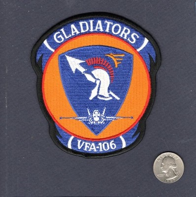 VFA-106 GLADIATORS US NAVY F-18 HORNET 4 1/2'' Strike Fighter Squadron Patch