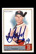 Signed Baseball Card Auto Marco Scutaro 2011 Topps Allen & Ginter #208 Red Sox