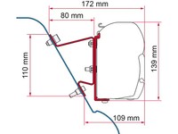 Fiamma F45 Adapter FüR Mercedes Sprinter II / VW Crafter / Westfalia (H3) Bj. 20