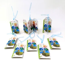 Set of 8 Deluxe Disney Frozen Elsa Anna & Olaf Ribbon Tie 3D Christmas Gift Tags