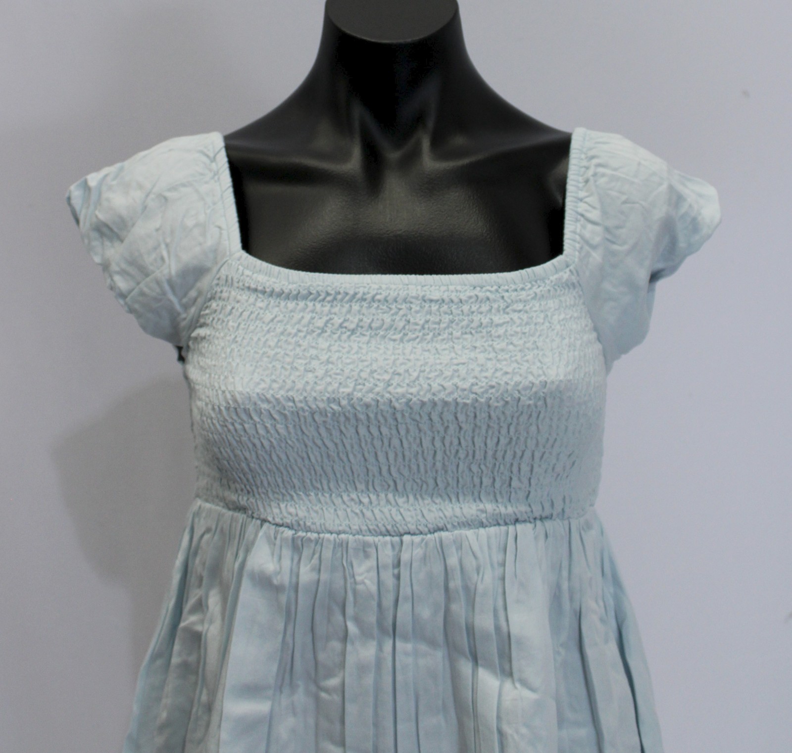 Hope & Henry Girl's Organic Sateen Flower Girl Dress EH6 Airy Blue Size 10 NWT