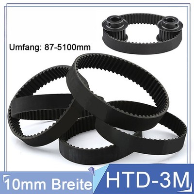 Zahnriemen Geschlossen Antriebsriemen Closed HTD-3M Breite 10mm Umfang 87-5100mm