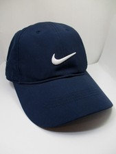 NIKE Golf Swoosh LOGO Cap / Hat Navy Blue White Swoosh UNISEX Adult Adjustable