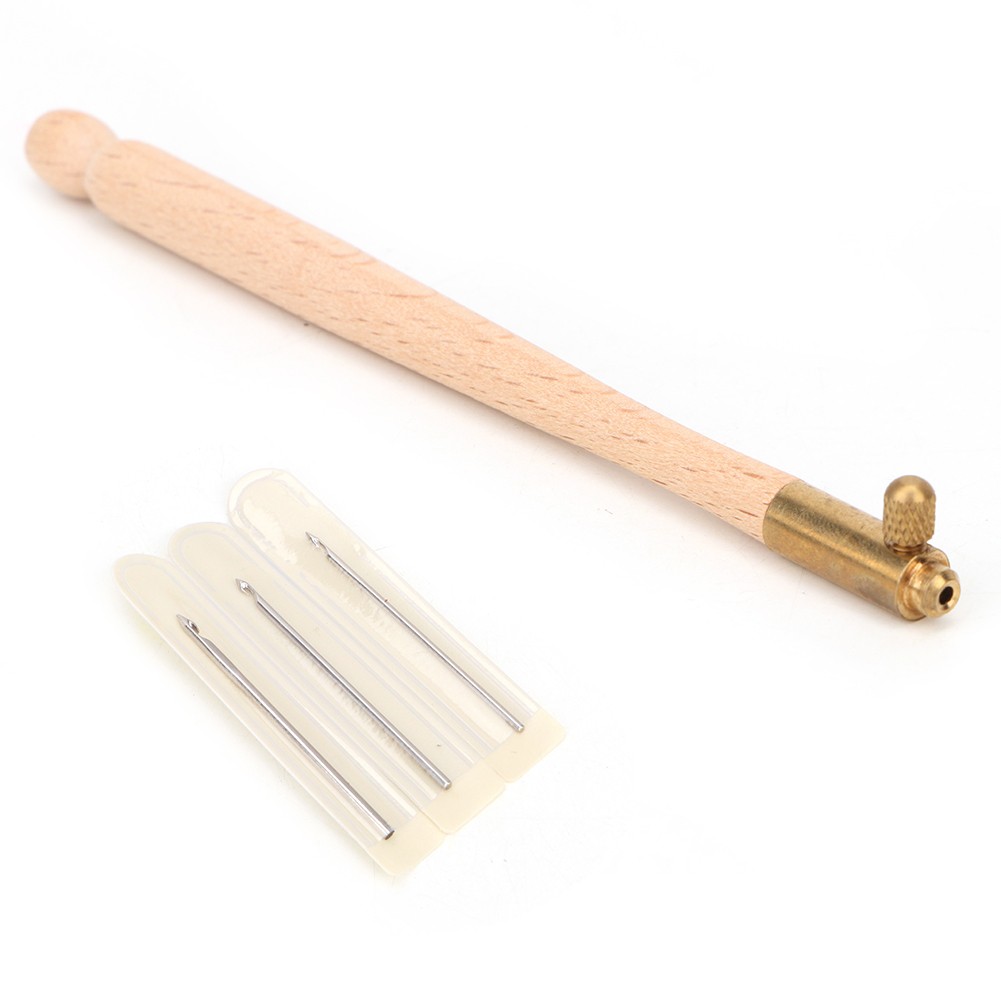 Crochet Hook With 3 Needles Embroidery Needle Set Knitting Beaded Embroidery LW