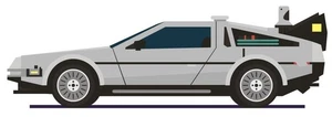 Delorean Back to the Future Flux Capacitor Car Self Adhesive Sticker