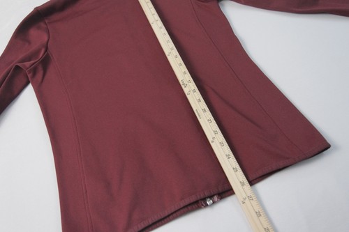 The North Face Sweater Womens M Maroon Full Zip Hoodie Fleece Lined Thumb Hole - Picture 7 of 9