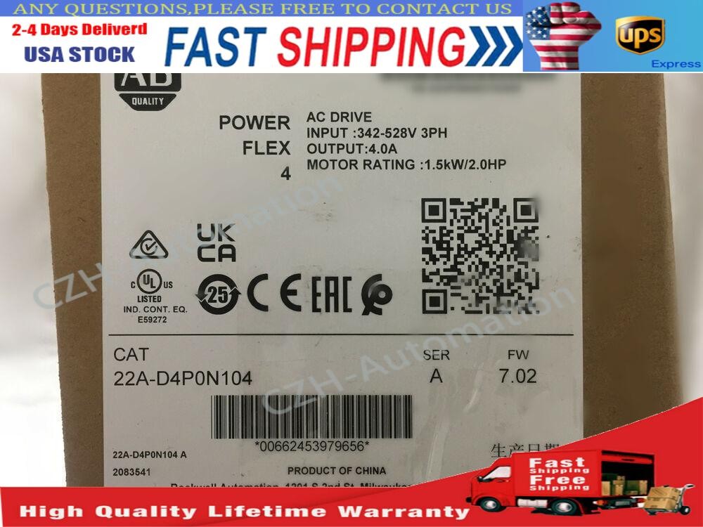 Allen-Bradley 22A-D4P0N104 POWERFLEX AB 22A D4P0N104 US Free Tax