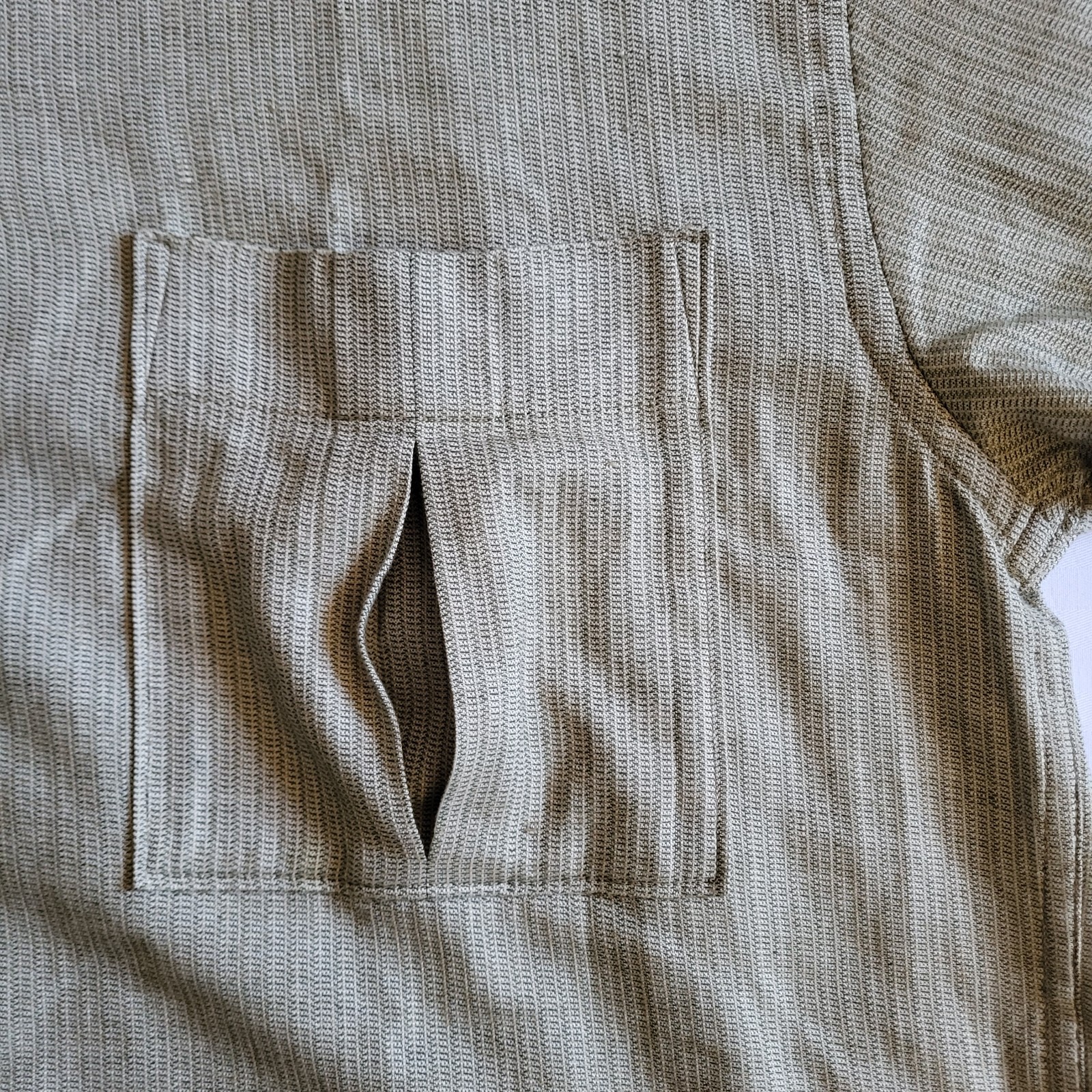 Camicia vintage Yves Saint Laurent Pour Homme uomo L beige testurizzata manica corta