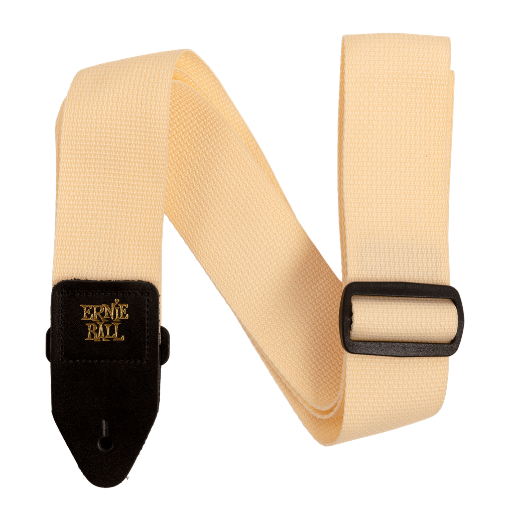 Electric Guitar Strap Ernie Ball Polypropylene Cream And Black 100% Genuine