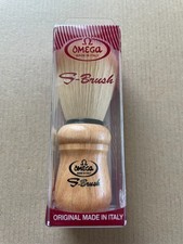 Omega: S-Brush Synthetic Fiber Shaving Brush Beech Wood Handle, S10005 