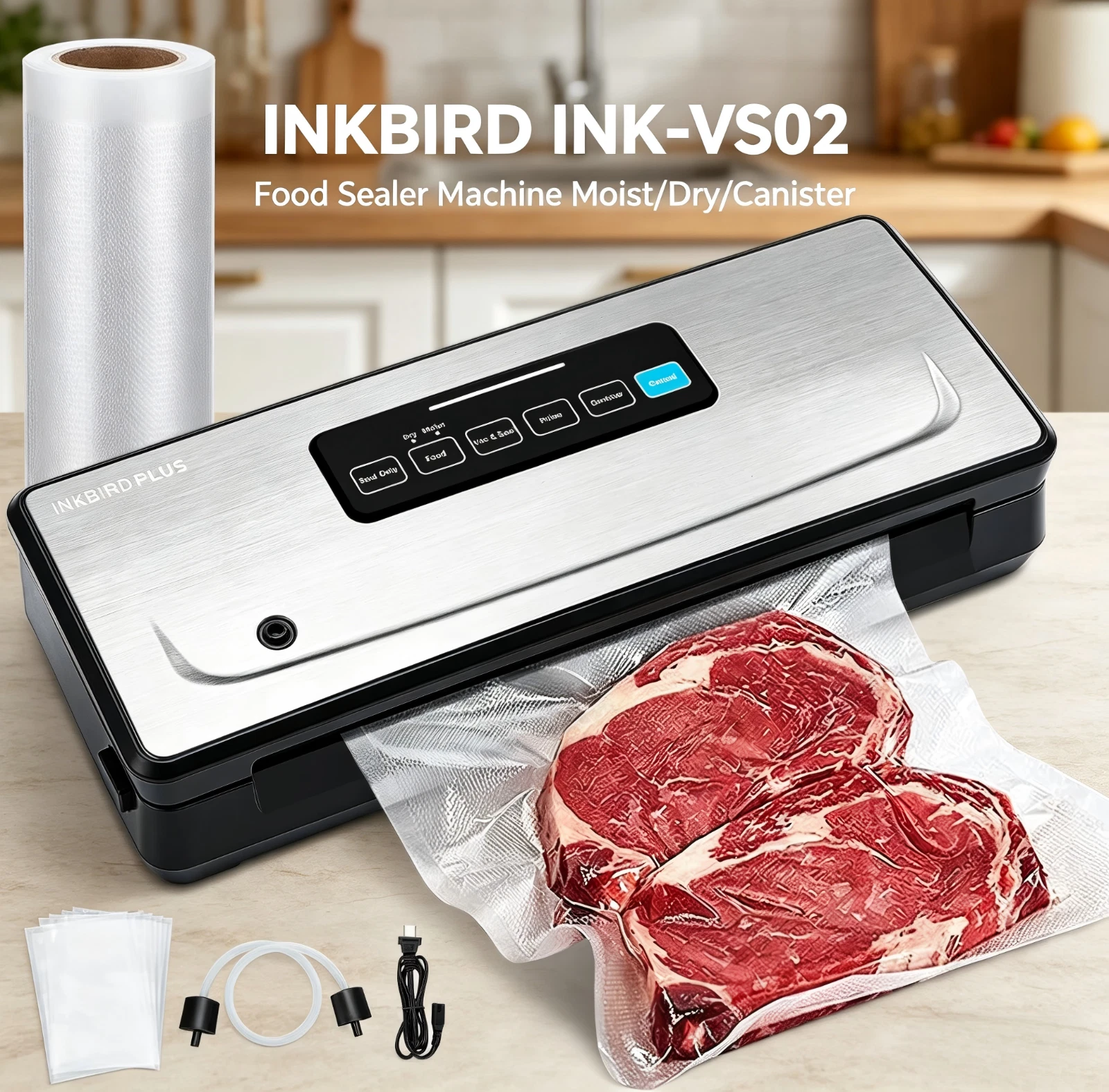 INKBIRD Food Sealer Vacuum Machine Roll Bag Storage Dry/Moist/Pulse/Canister USA
Opens in a new wind