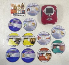 Video Now Color Player Pink + 12 Discs Lot Nickelodeon Disney Tested
