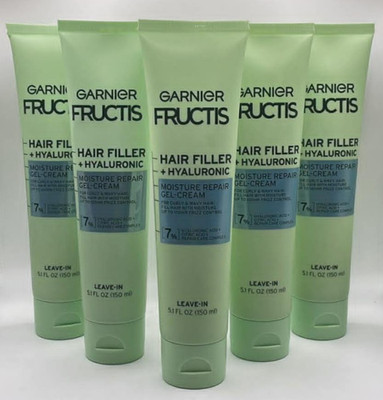 5PK Garnier Fructis Hair Filler Moisture Repair Leave-In Gel Cream ~ 5.1 FLOZ EA