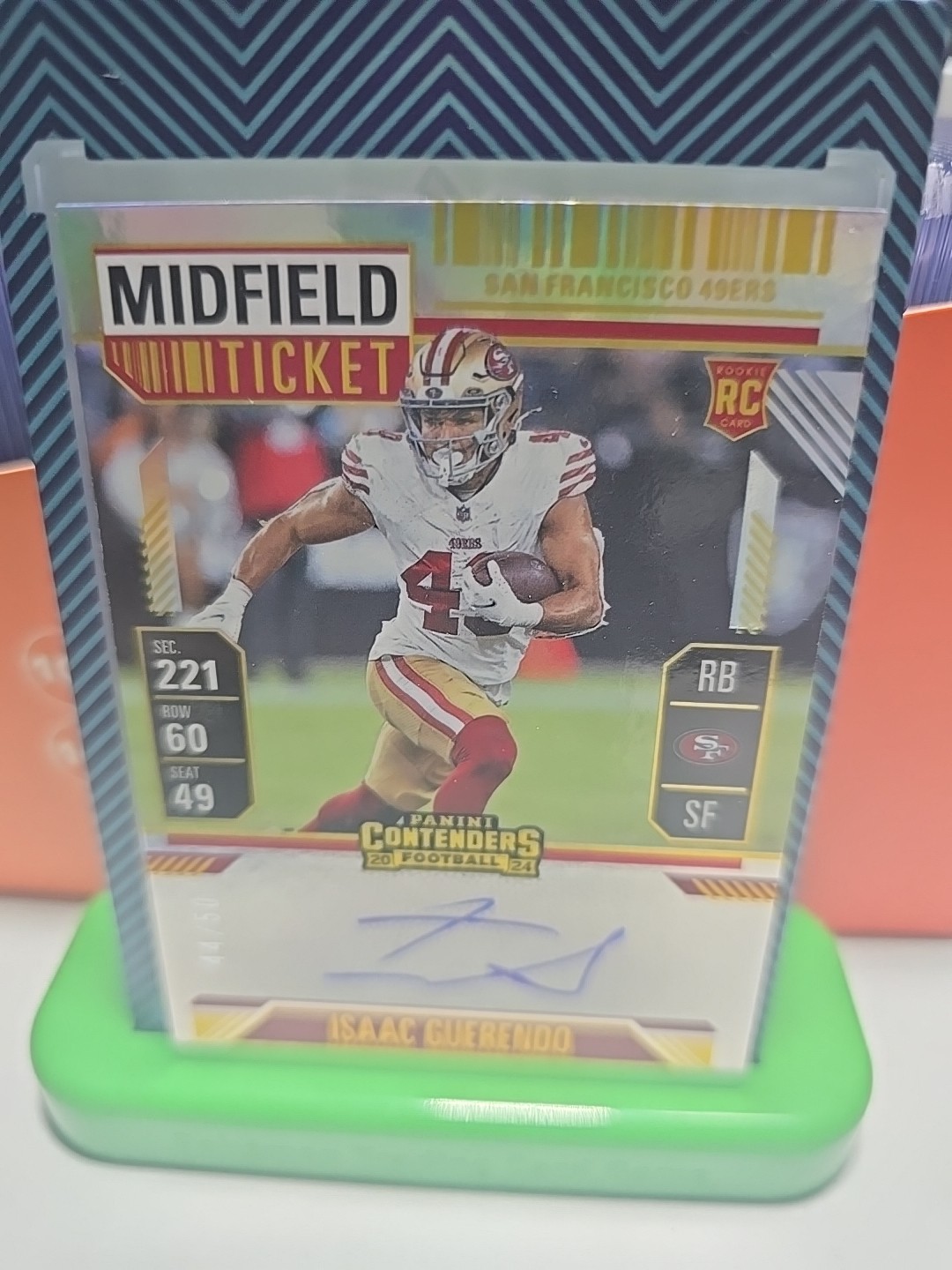 2024 Contenders Midfield Ticket #138 Isaac Guerendo RC Rookie RPS Auto /50