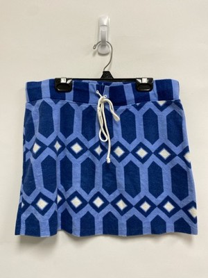 Tibi Size XS Navy/Blue White Geometric Ladies Skirt