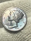 1918 Mercury Dime, Full Bands, Tougher Choice AU+++++++++ Date Original