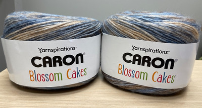 Two Caron Blossom Cakes Yarn Blue Orchid NIP Retired