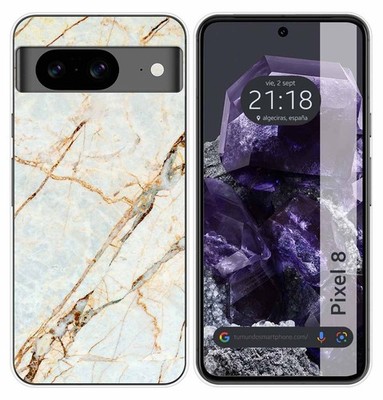 Funda Für Google Pixel 8 5G TPU TUMUNDOSMARTPHONE Marble Design 13 Dibujos