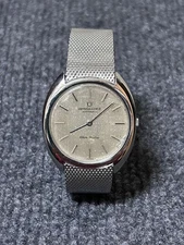 UNIVERSAL GENEVE  Automatic Watch White Shadow Silver Dial Mesh Band Vintage JP