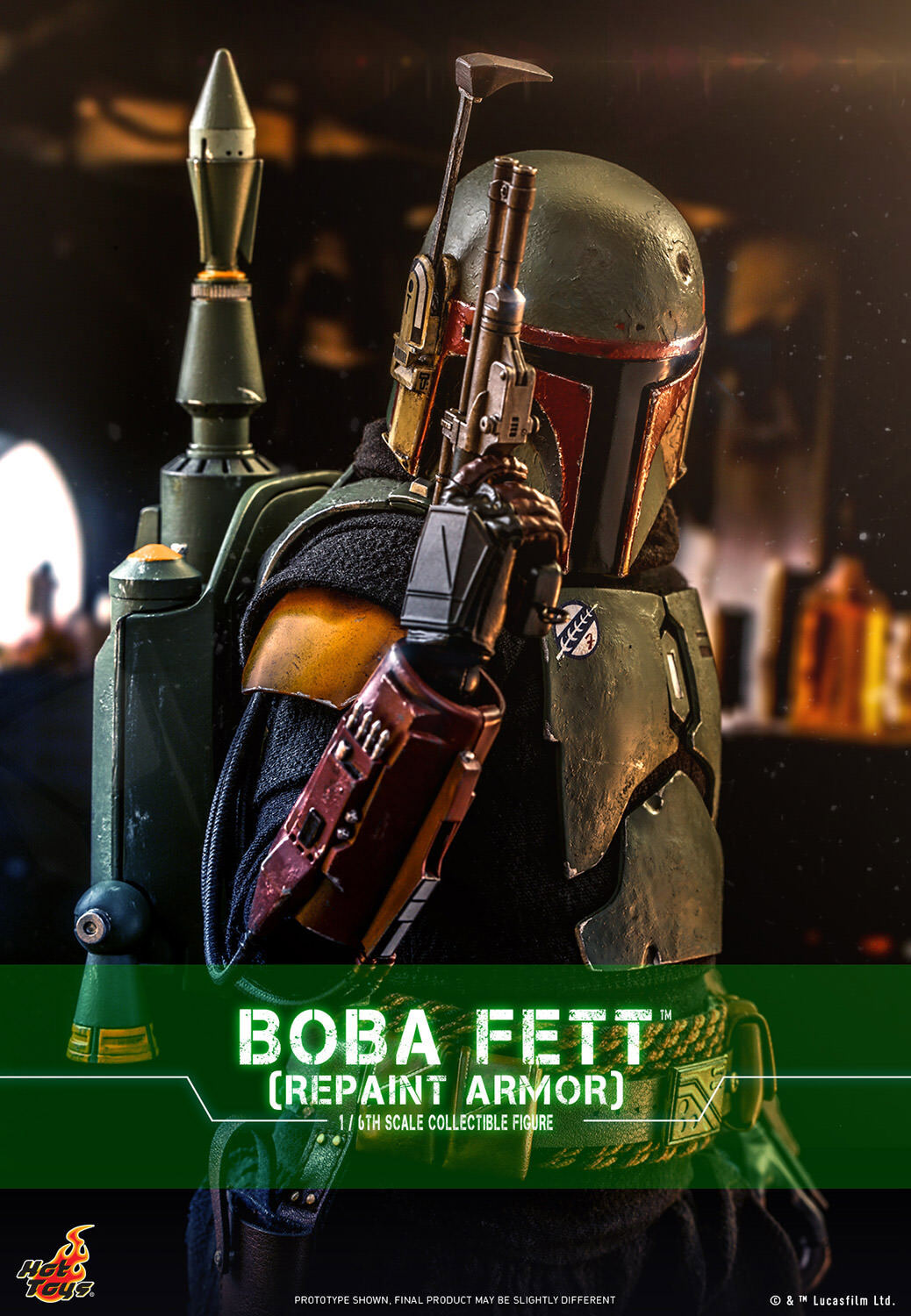 Star Wars Boba Fett Repaint Armor Action Figure in Brown Box Hot Toys Sideshow