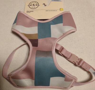 Bond Pink Colorblocked Reversible Dog Harness, Size Medium Chest  16