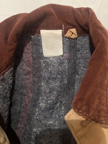 VTG Carhartt Canvas Chore Jacket Blanket-Lined Work Duck Coat 6BLC USA 80s READ - Picture 9 of 10