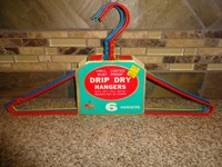 Vintage Kmart 6 Vinyl Coated Drip Dry Clothes Hangers Vintage Kmart 6 Vinyl Coated Drip Dry Clothes Hangers
