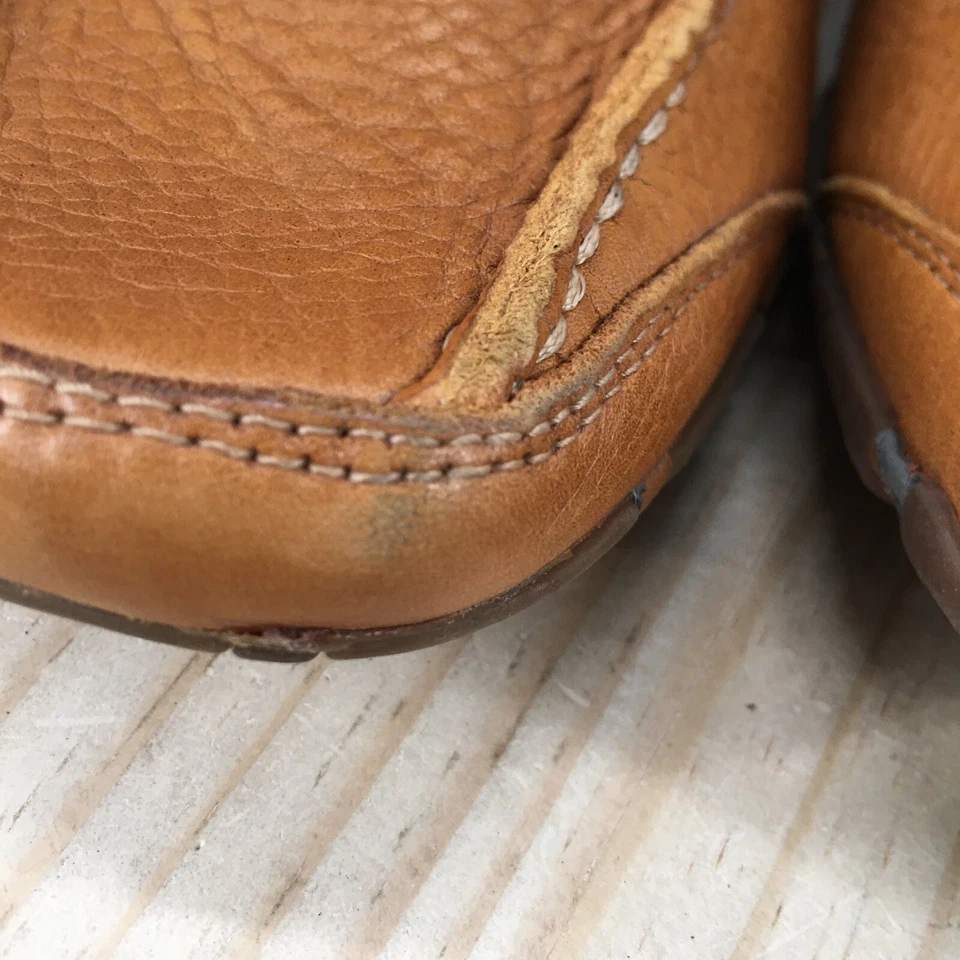 Sapatos GBX Masculino 12M Mocassim de Condução Couro Laranja Conforto Casual 131144 - Imagem 3 de 4