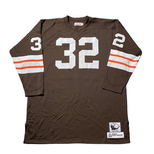 Mitchell & Ness Cleveland Browns 1964 Jim Brown NFL Throwback Jersey AUTH Sz 54