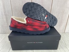 Tommy Hilfiger Wicky Plaid Dark Red Slipper Size 8