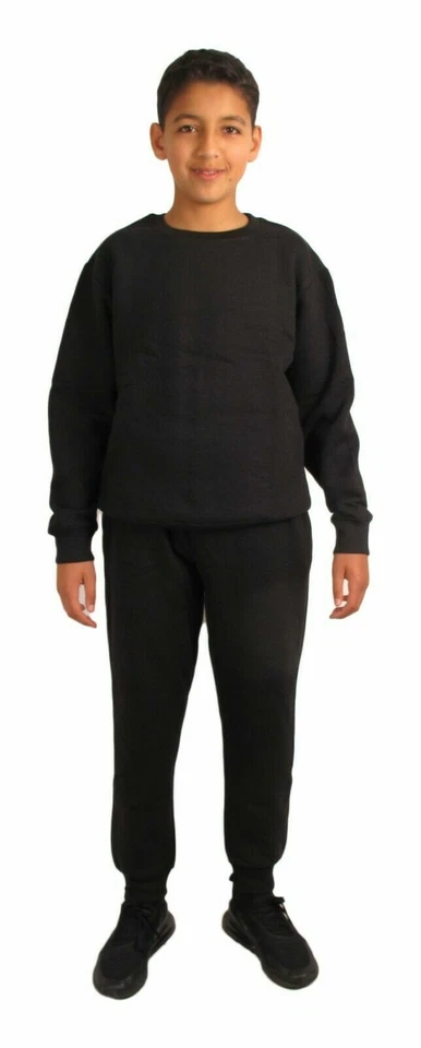 Boys Tracksuit Kids Jogging Suit Sweat Top Bottoms Joggers Age 7 8 9 10 11 12 13 - Image 4 of 4