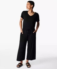 New SWEATY BETTY Take It Easy Drawstring Jersey Jumpsuit In Black Size S 128